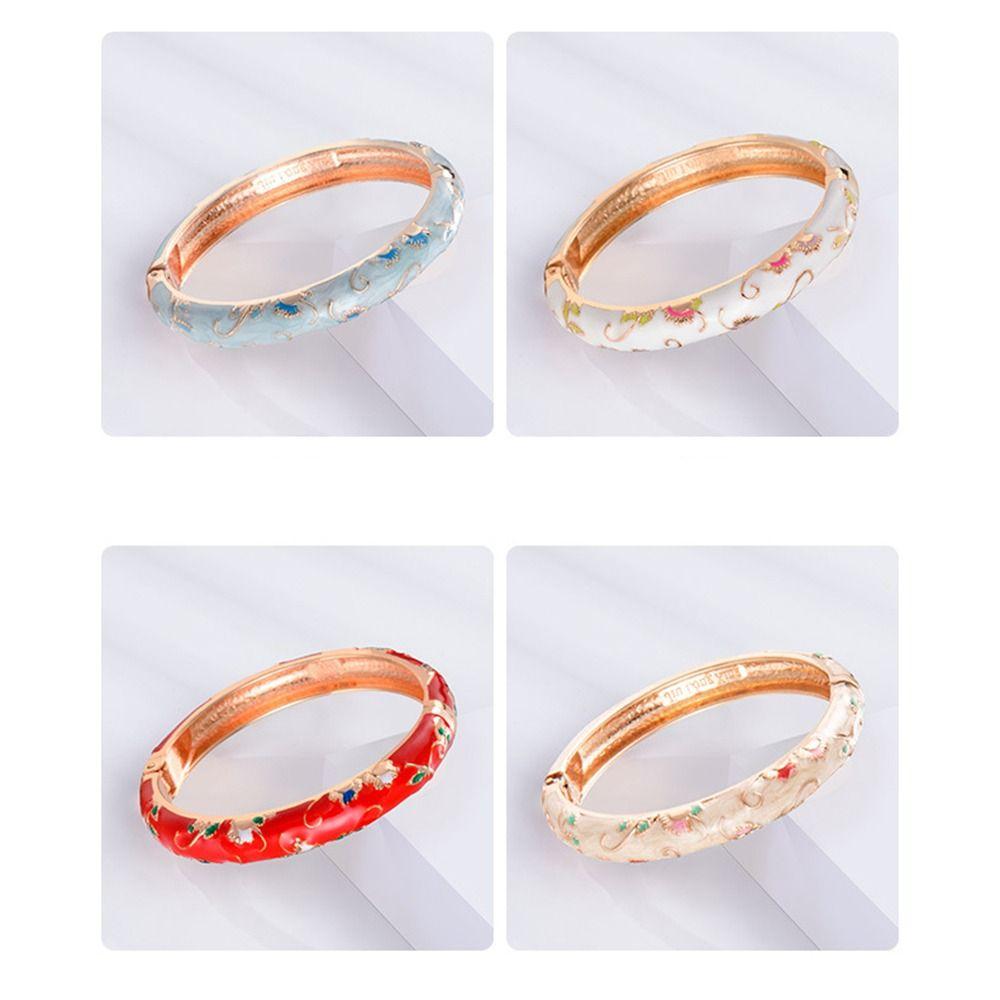 Открытый эмалевый браслет с капельным маслом в китайском стиле, женский браслет на руку, ювелирные подарки