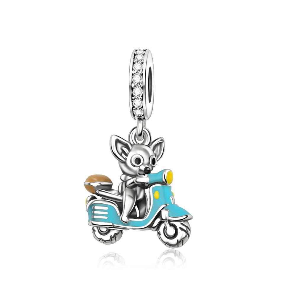 New Original 925 Silver Iron Tower Flower House Pumpkin Carriage Pendant Beads fit Women's DIY Exquisite Jewelry Gifts