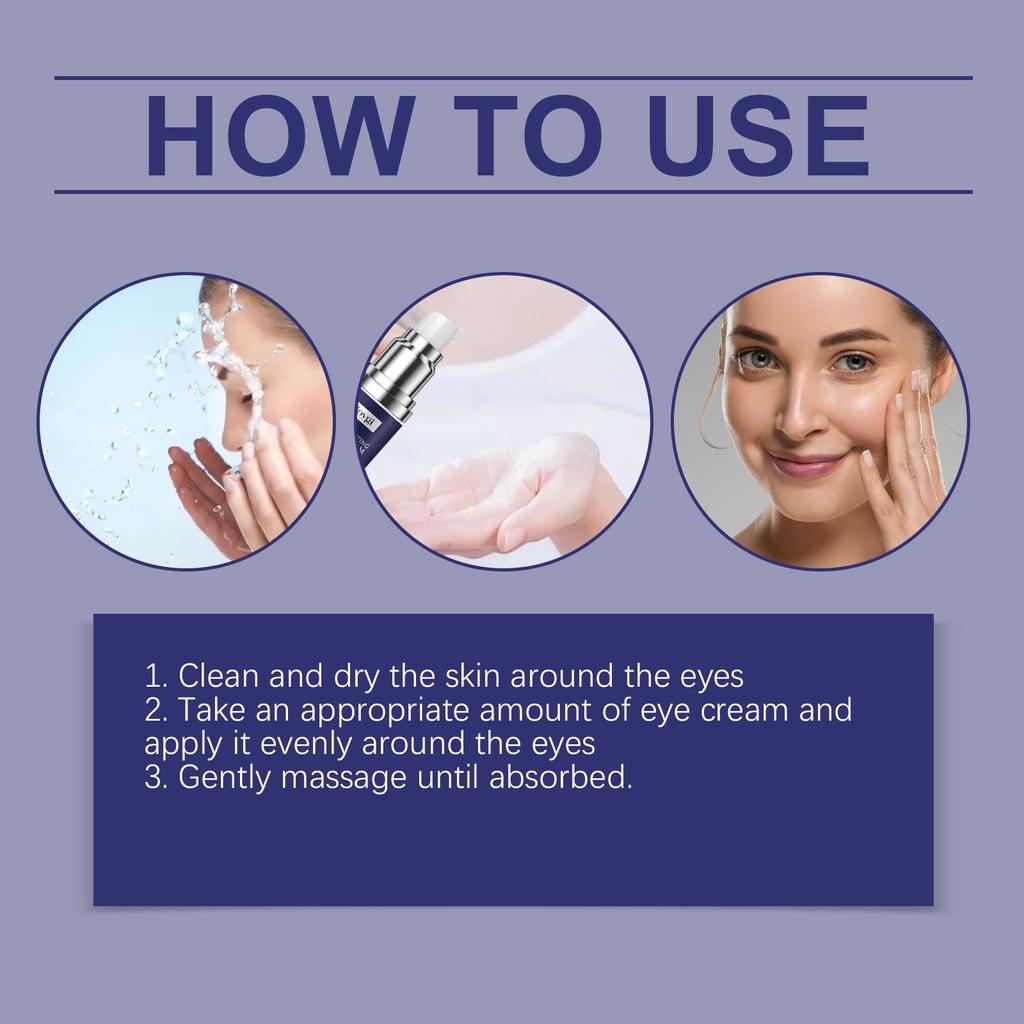 Крем для век с мгновенным устранением мешков под глазами, против отечности, против морщин, глубокое увлажнение, питательный, против темных кругов, против старения, коллагеновый крем для век 30 мл