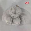 10Cm Mini Fluffy Real Pompon Bunny Keychain Women Girls Cute Plush Rabbit Gift