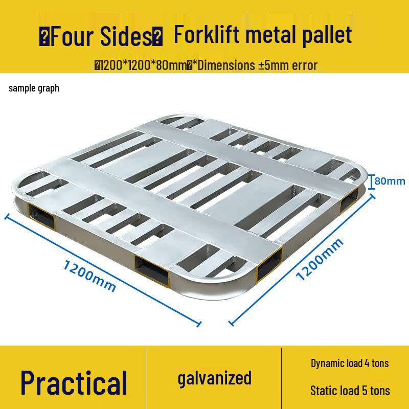 Galvanized Steel Four-Way Entry Forklift Pallet