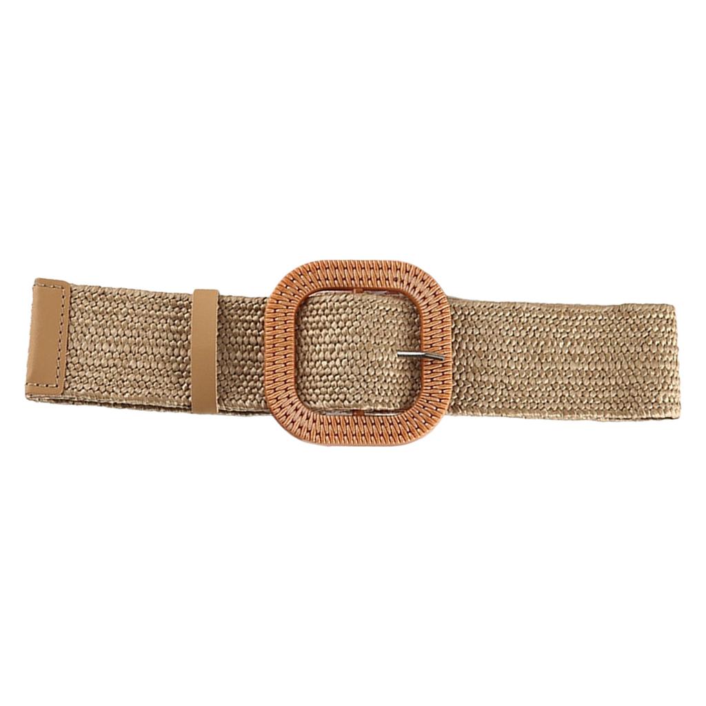 Пластиковая пряжка Пояс Эстетичный плетеный пояс Декоративный пояс Широкий пояс для платья Элегантный плетеный пояс