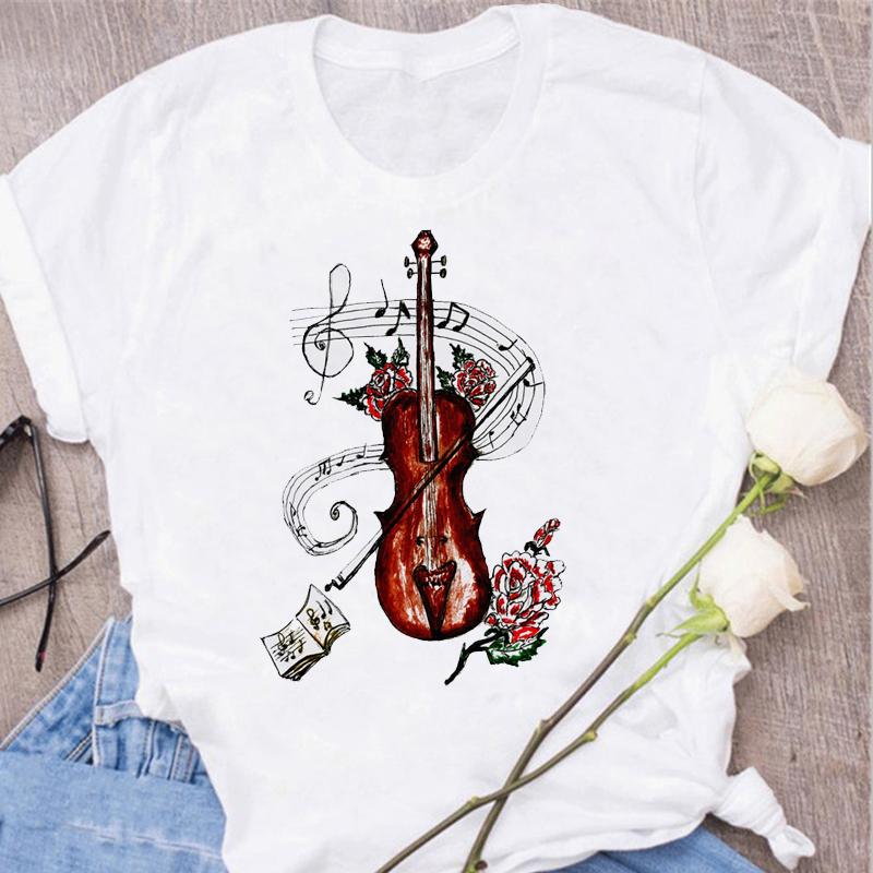 Новая футболка Harajuku Funny Music Note Art T 3D Printe женская футболка музыкальные топы короткие рукава черная футболка