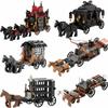 Набор для сборки моделей MOC: Средневековая военная колесница и рыцарская карета с креативным дизайном «Сделай сам»