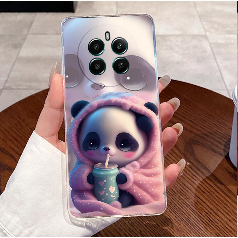 For Realme 12 4G Case RMX3871 Luxury Cute Love Rabbit Cartoon Funny Clear TPU Soft Silicone Back Cover For Realme12 4G Cases