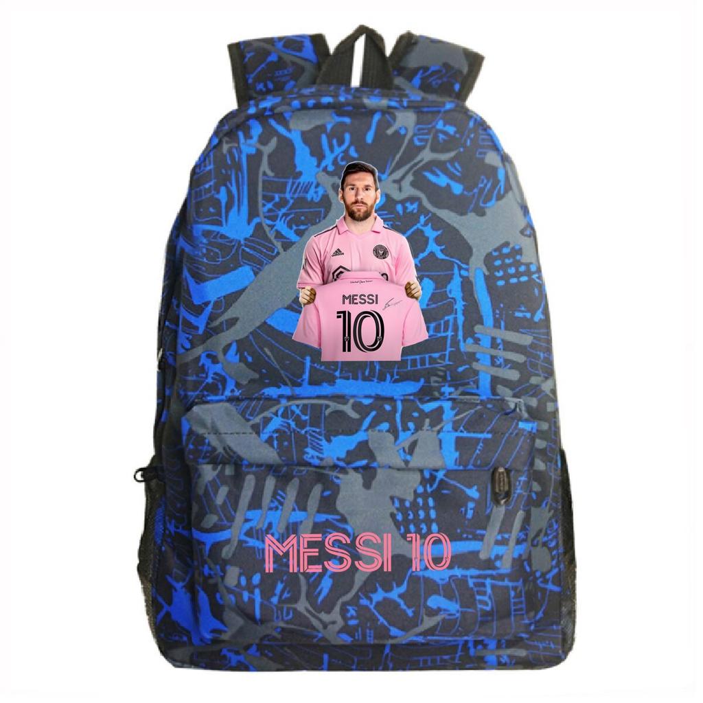 Football Printed Student Backpack Multifunctional Usb Interface Large Capacity Leisure Travel Backpack