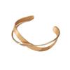 Double Infinite Twisted Cross Minimalist Open Kada Cuff Bracelet for Girls and Women