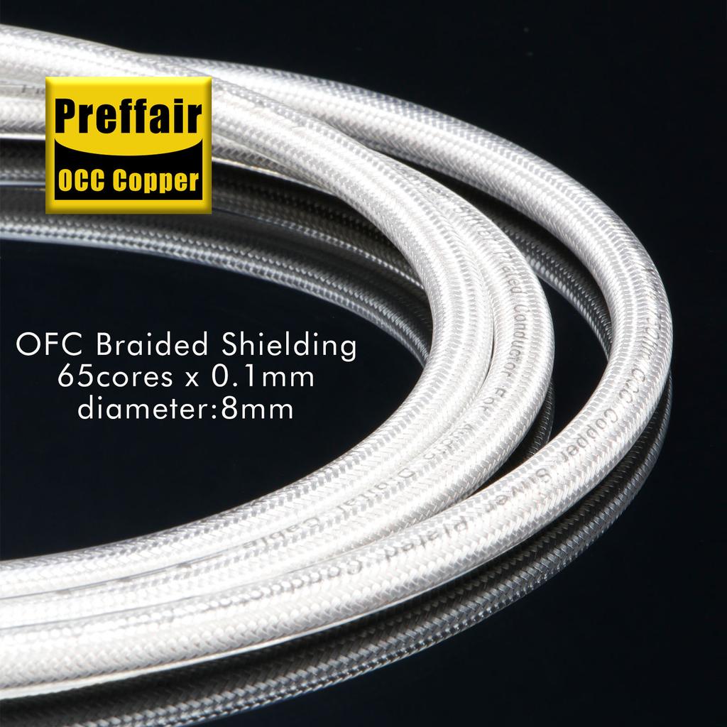 75Ohms Digital Coaxial Cable OCC Silver Plated Conductor Dual Shielding SPDIF Cable For TV HiFi Audio DAC