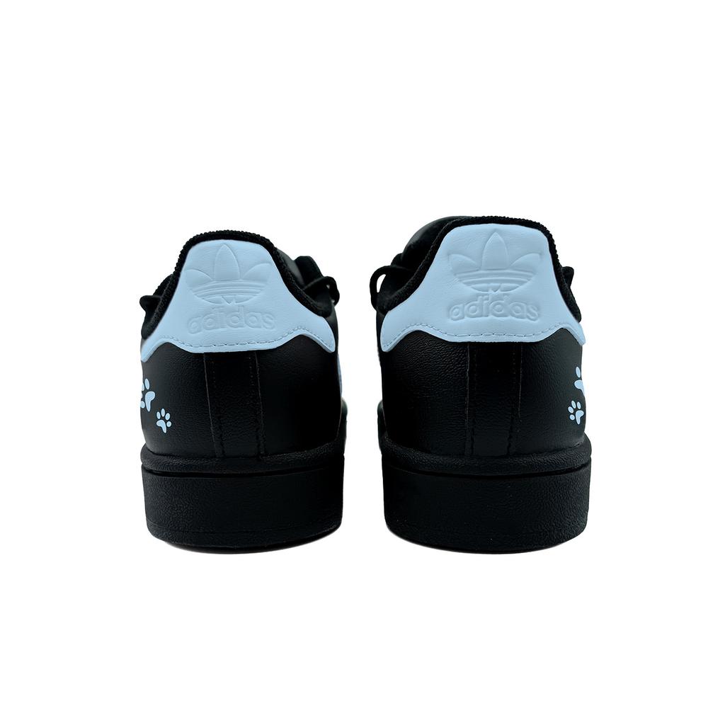 Adidas Originals Superstar 2 Abrasion Resistant Abrasion Resistant Low top Skateboard Shoes Women's Black Blue JI0079( team927-)