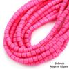60pcs/Bag 6x6mm Flat Round Cylinder Polymer Resin Clay Beads Loose Spacer Handmade Beads For DIY Jewelry Making Bracelets Necklaces Crafts 38cm/15