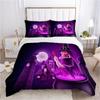 Cartoon Halloween King Queen Duvet Cover Horror Eyes Grimace Bedding Set for Children Boys Girls Scary Night Theme Quilt Cover