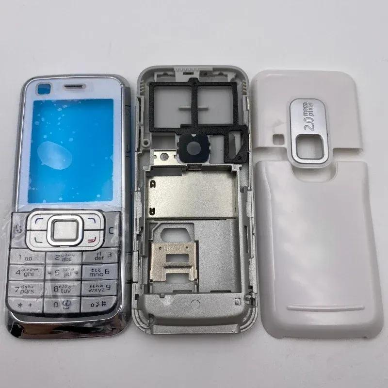 Полный корпус телефона для Nokia 6120 6120C Чехол Клавиатура Задняя крышка аккумулятора