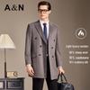 Antonio Men's Luxury Silk Cashmere Wool Blend Mid-Length Overcoat