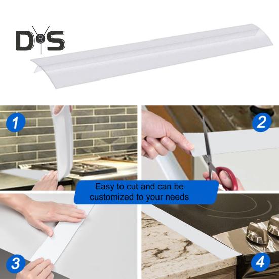 Stove Counter Gap Cover Silicone Rubber Strip Heat Resistant Mat Oil Dust Water Seal Kitchen Filler for Home Restaurant Hotel