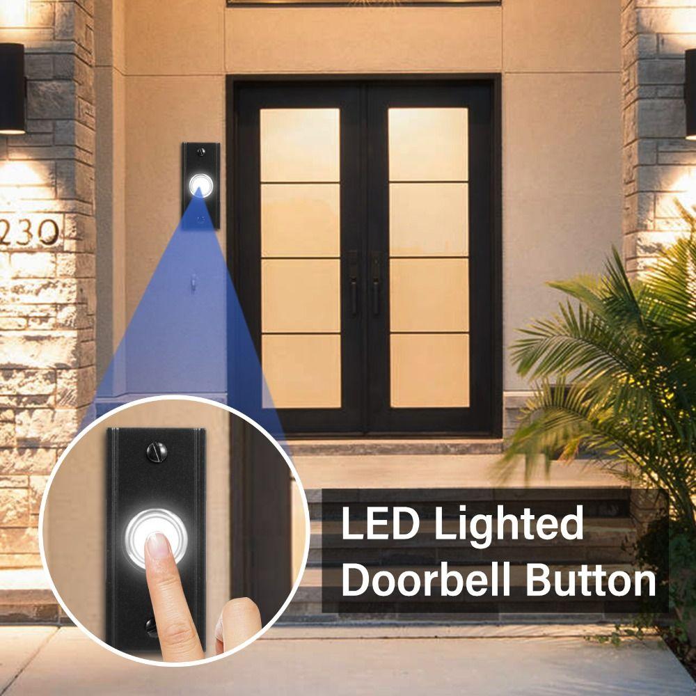 Проводной металлический дверной звонок Металлический дверной звонок Практичная кнопка дверного звонка Гараж