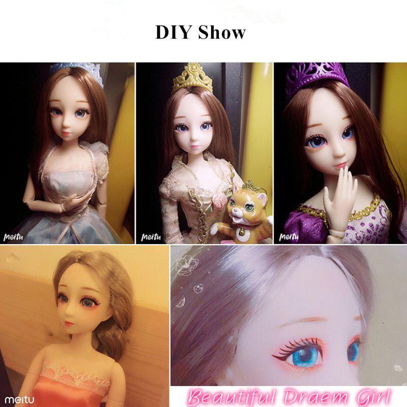 Bjd Модная Кукла 20 Шарниров Макияж Сделай Сам Принцесса Девочка Игрушка Подарок Для Девочек 3d Глаза