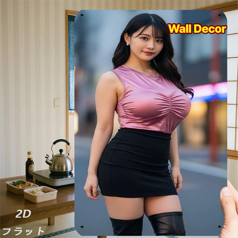 Железное Настенное Искусство Ретро Женщина Металлическая Вывеска Винтажная Фотопечать Современный Минималистичный Домашний Декор Настенное Украшение