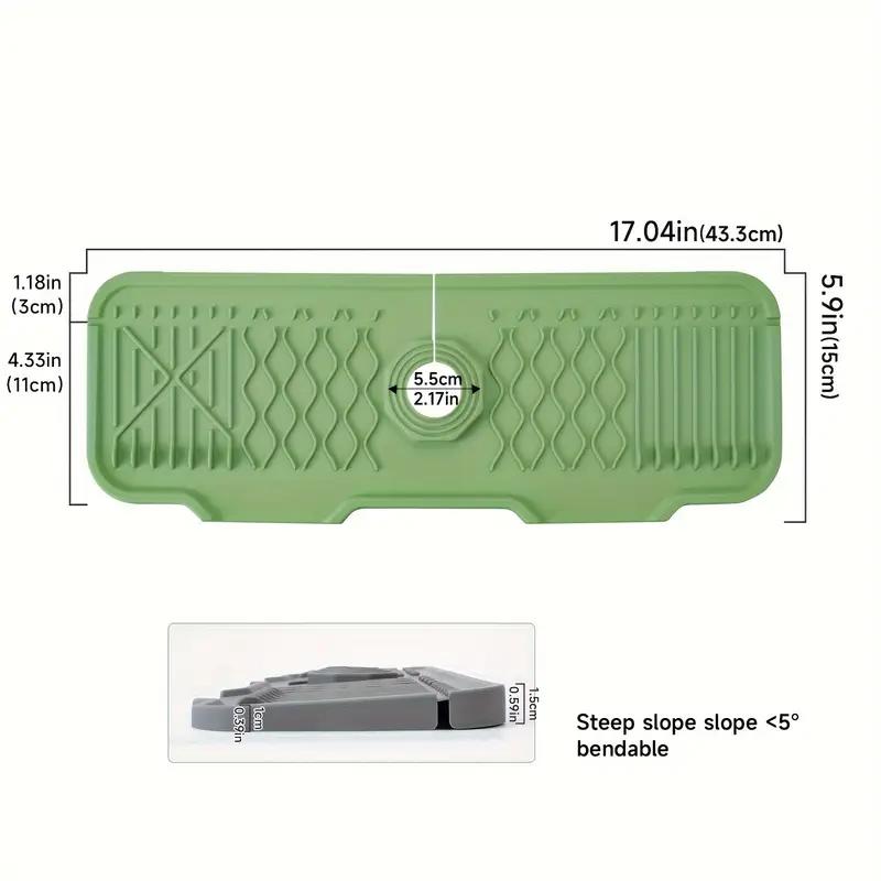 Брызговик для кухонной раковины, силиконовая ручка для смесителя, поддон для капель, многофункциональная сушильная подкладка, подставка для губки и столешница в ванной комнате,