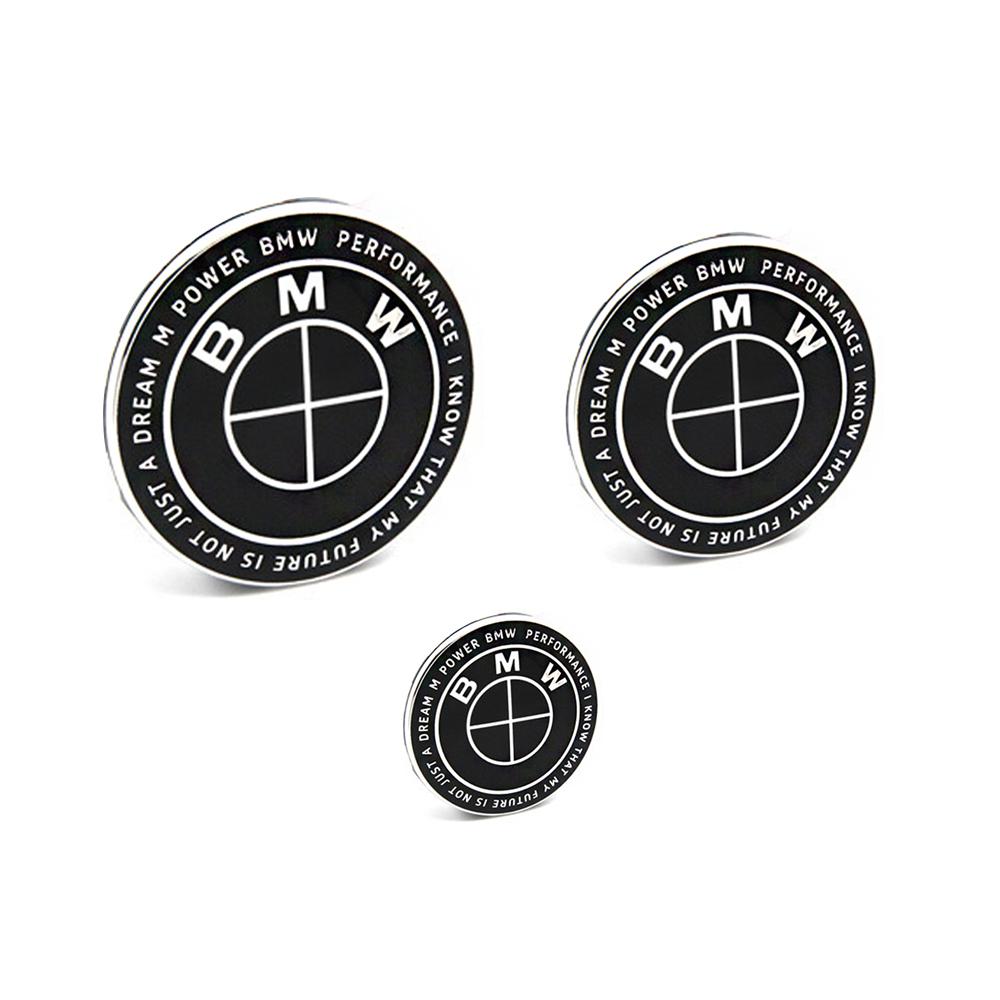 ljqvz9 3Pcs ABS 45mm/74mm/82mm car Front Hood Emblem Trunk Rear badge steering wheel cover Stickers Accessories for mini BMW X3 X4 E36