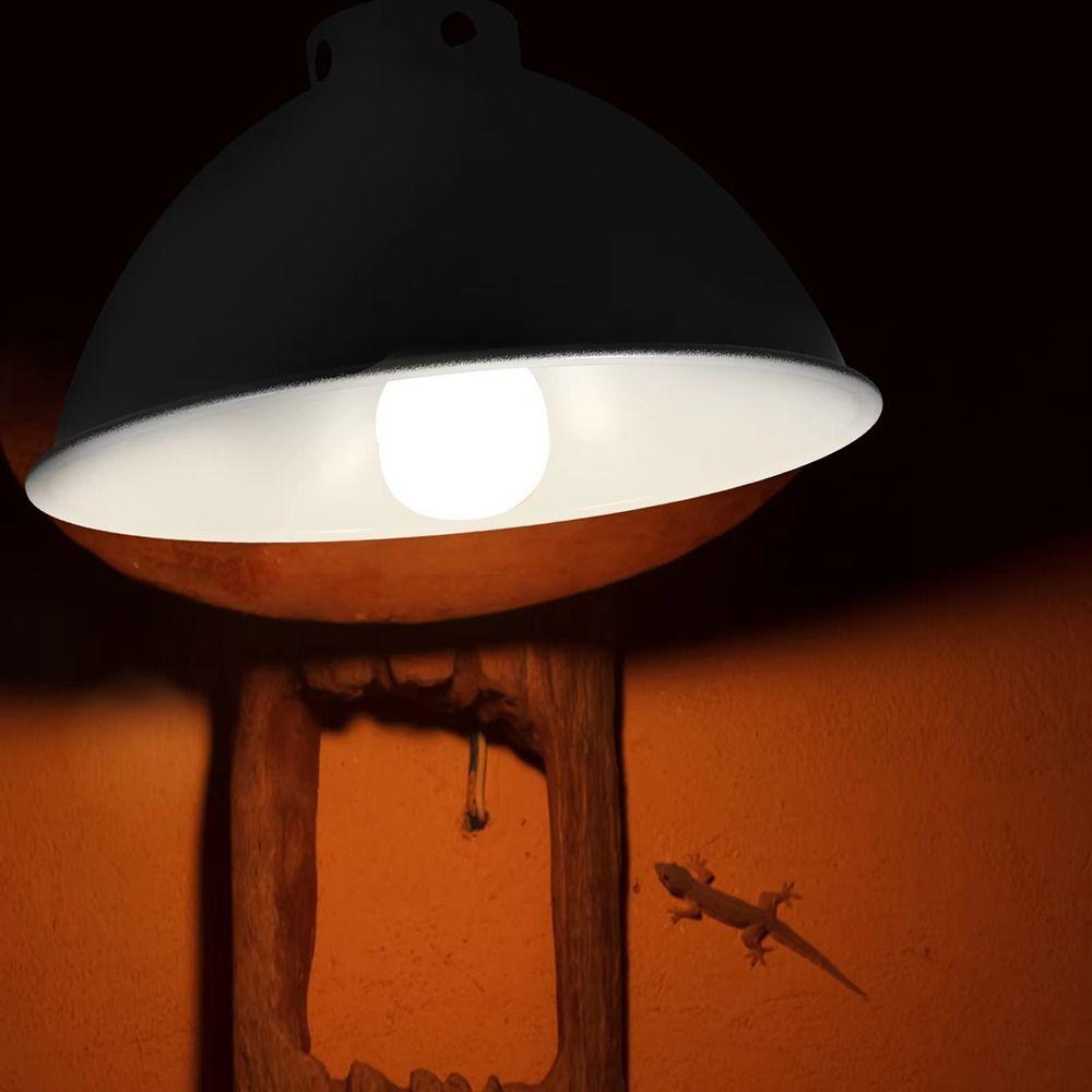 1Pcs Dome Heating Reptile Light Fixtures Aluminum Black Animals Heat Lamp Protector Metal Reflector Shell
