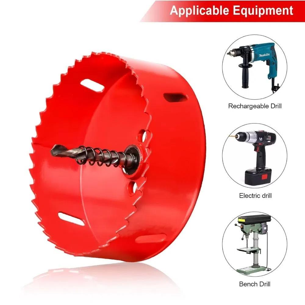HSS Hole Cutter Wear Resistance Drill Bit Hole Saw 152mm 6 Inch Hole Saw Plasterboard