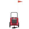 Pet Bicycle Trailer in Red and Grey 125 x 53 x 54 cm