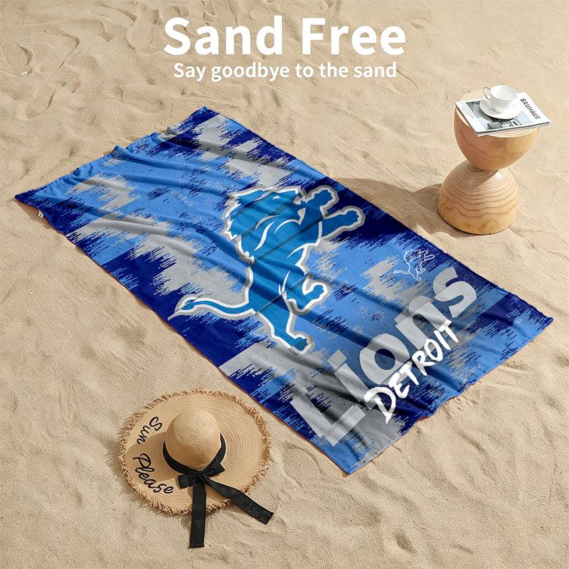 Detroit Lions Beach towels also serve as bath towels summer essential a musthave for the outdoors the beach and the pool