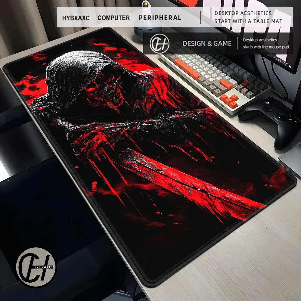 Red Rose Skull Gaming Mouse Pad Gothic Skull Celestial Design Mousepad Xxl Antislip Keyboard Accessories Office Laptop Desk Mat