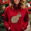 Christmas Women Hoodie Funny Cartoon Capybara Pullover Cute Casual Hoodie Crew Neck Capybara Print Long Sleeve Female Sweatshirt
