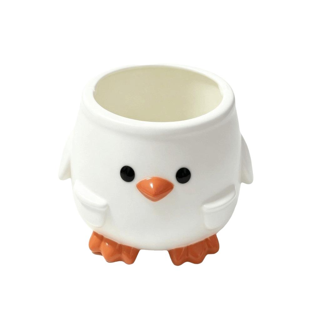 Multifunction Table Storage Box Flowerpot Desktop Organizer Cartoon Penguin Pen Holder  Office