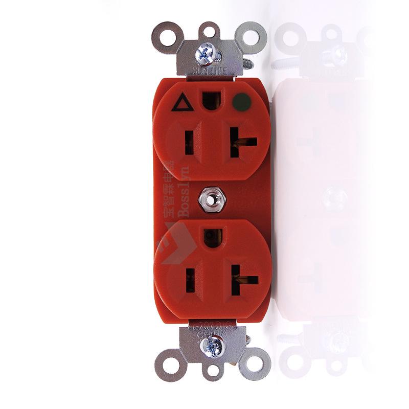 US Standard Medical Grade Double Gang 5-20R Industrial Socket