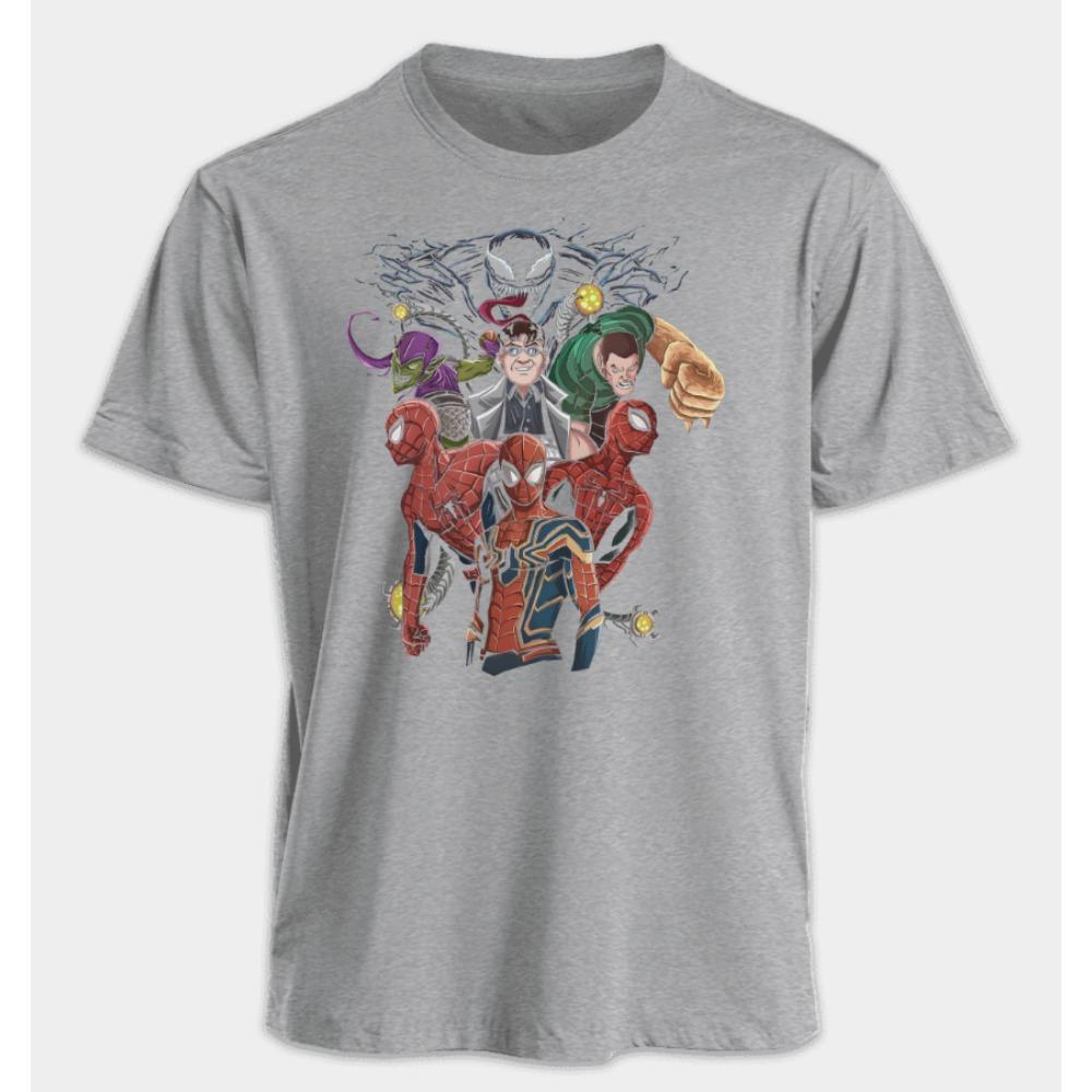 Мужские и женские футболки Человек-паук Веном Летние Американские Весенне-осенние Свободные Панк Харадзюку Y2k Нишевые С короткими рукавами