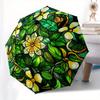 Stained Glass Window Panel with Floral Design - Decorative Hanging Art for Home or Garden Umbrella, Christmas Gift Y106