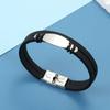 Очаровательные ювелирные изделия из нержавеющей стали, кожаный гладкий браслет для мужчин