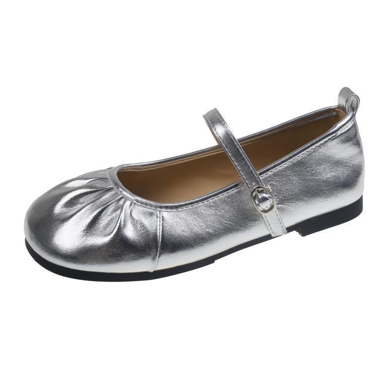 Мягкая подошва с неглубоким горлом и юбкой, одинарные туфли женские 2025 года, весна-осень, новые французские туфли Мэри Джейн, маленькие кожаные туфли, плоские туфли