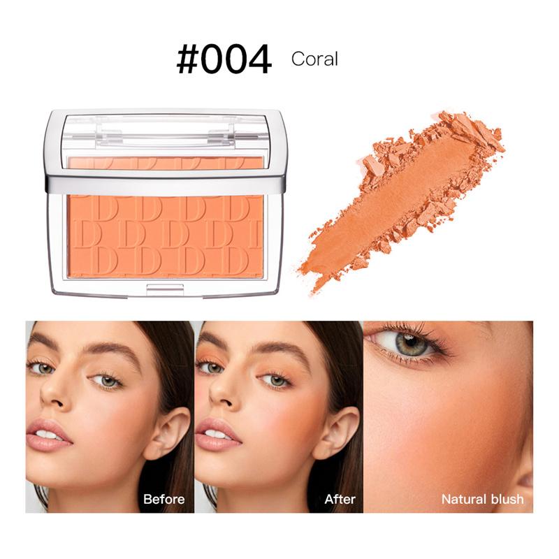 Six Color Matte Relief Blush Disc Monochrome Blush Pure Desire Wind Natural Nude Makeup Waterproof Blush