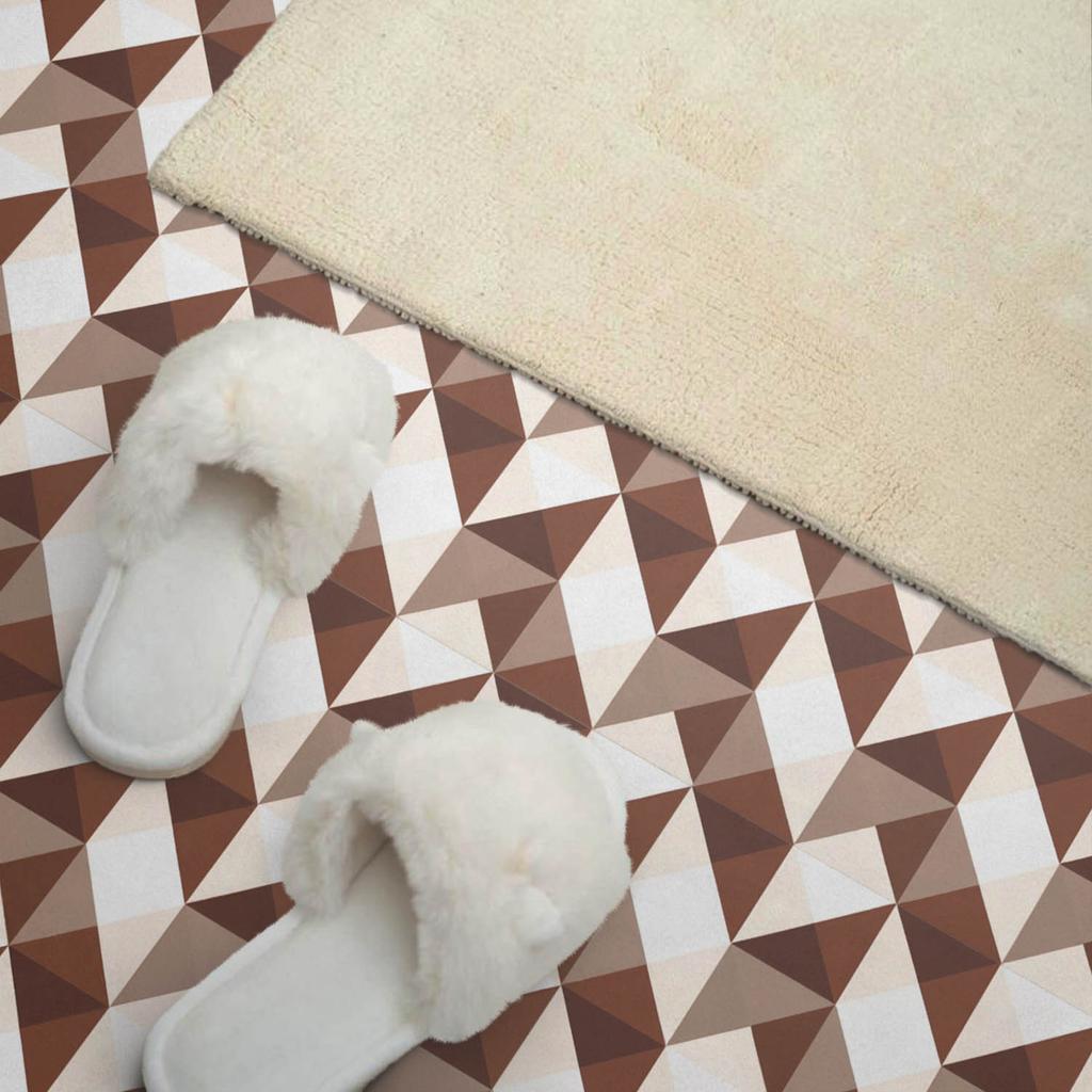 Paczka Kafelków Winylowych Z Dekorem Do Kuchni Lub Łazienki Geometryczny Wzór Trójkątów 4X50X50 Cm