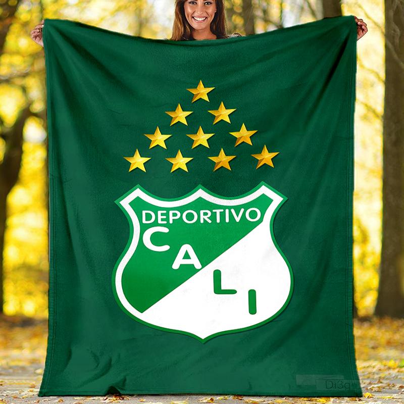 Deportivo Cali LOGO printed blanket—lightweight,soft,warm;versatile blanket all seasons—perfect as &air-conditioning throw,nap blanket