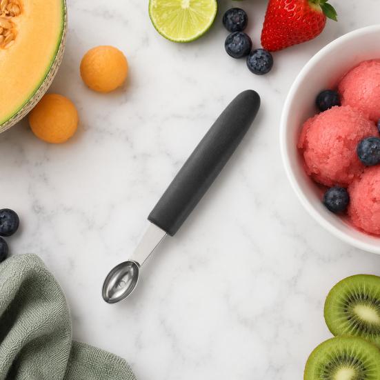 Ложка-нуазетка для дыни из нержавеющей стали, Совок для мякоти фруктов для арбуза, Ложка для мороженого и теста для печенья, Кухонный инструмент