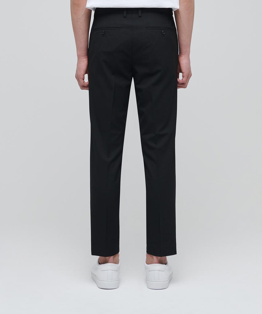 MUSINSA STANDARD Lightweight Skinny Hidden Elastic Waist Crop Slacks [Black]