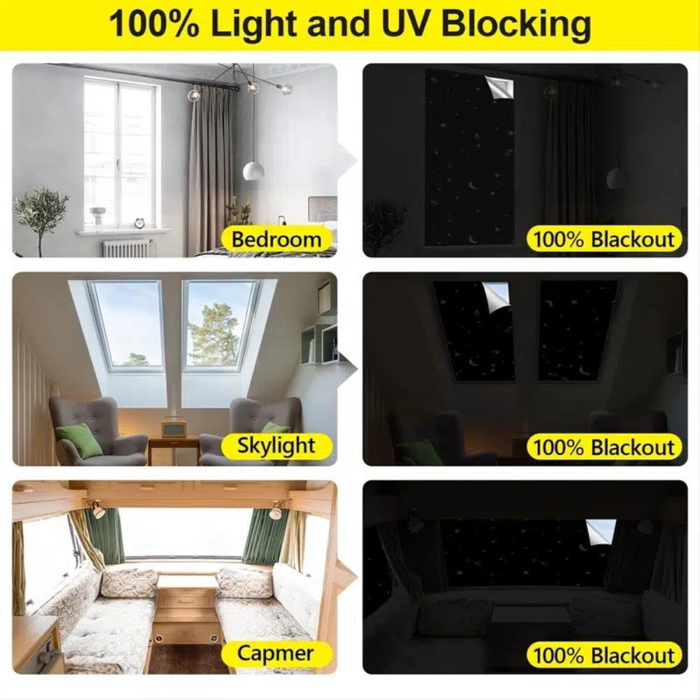 UV Block Thermal Insulated Nursery Bedroom Window Shade Blackout Blind Curtain Travel Window Cover