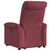Electric Massage Recliner with Rising Function Burgundy Fabric