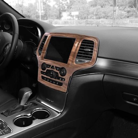 Панель приборной панели с отделкой под дерево для радио и навигации для Jeep Grand Cherokee 2014-