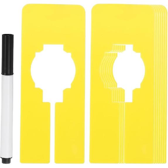 PATIKIL Clothes Dividers for Hanging Clothes, 8 Pack Rectangle Clothing Rack Dividers Blank Labels Sorting Separator with Marker Pen for Closet, Pink