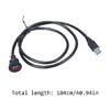USB 3.0 кабель данных, male/female, 104 см, с пластиковой текстурой, для установки на панель приборной панели автомобиля, с поддержкой высокой скорости