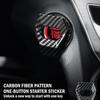 NEW High-end Car One Key Start Stop Button Switch Carbon Fiber Vehicle Ignition Trim Cover Start Stop Interior Decoration