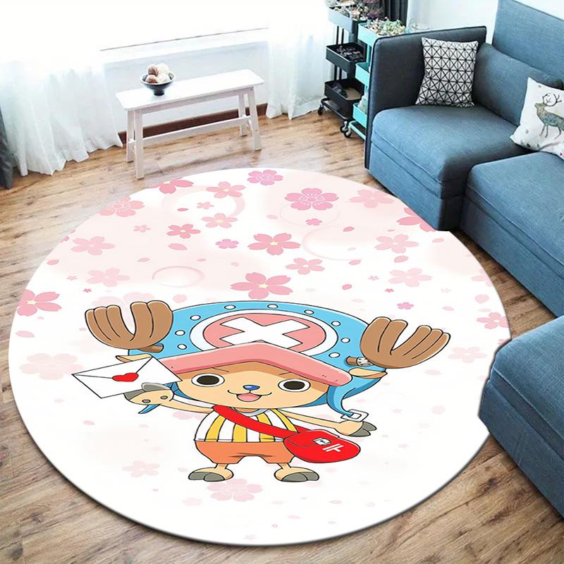 One Piece Tony Tony Chopper Round Area Rug Carpet Rug For Living Room Bedroom Sofa Playroom Decor Nonslip Floor Mat