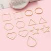 2Pcs Copper Geometry Accessories Platting 14K Gold Color For Jewelry Making DIY Earring Charm Decoration
