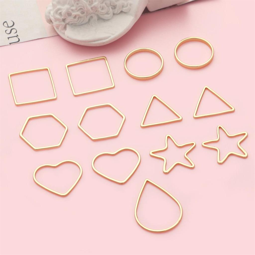 2Pcs Copper Geometry Accessories Platting 14K Gold Color For Jewelry Making DIY Earring Charm Decoration