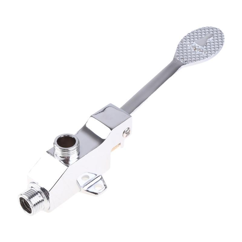 Foot Pedal Control Sink Faucet Vertical Basin Cold Water Faucet Stainless Steel